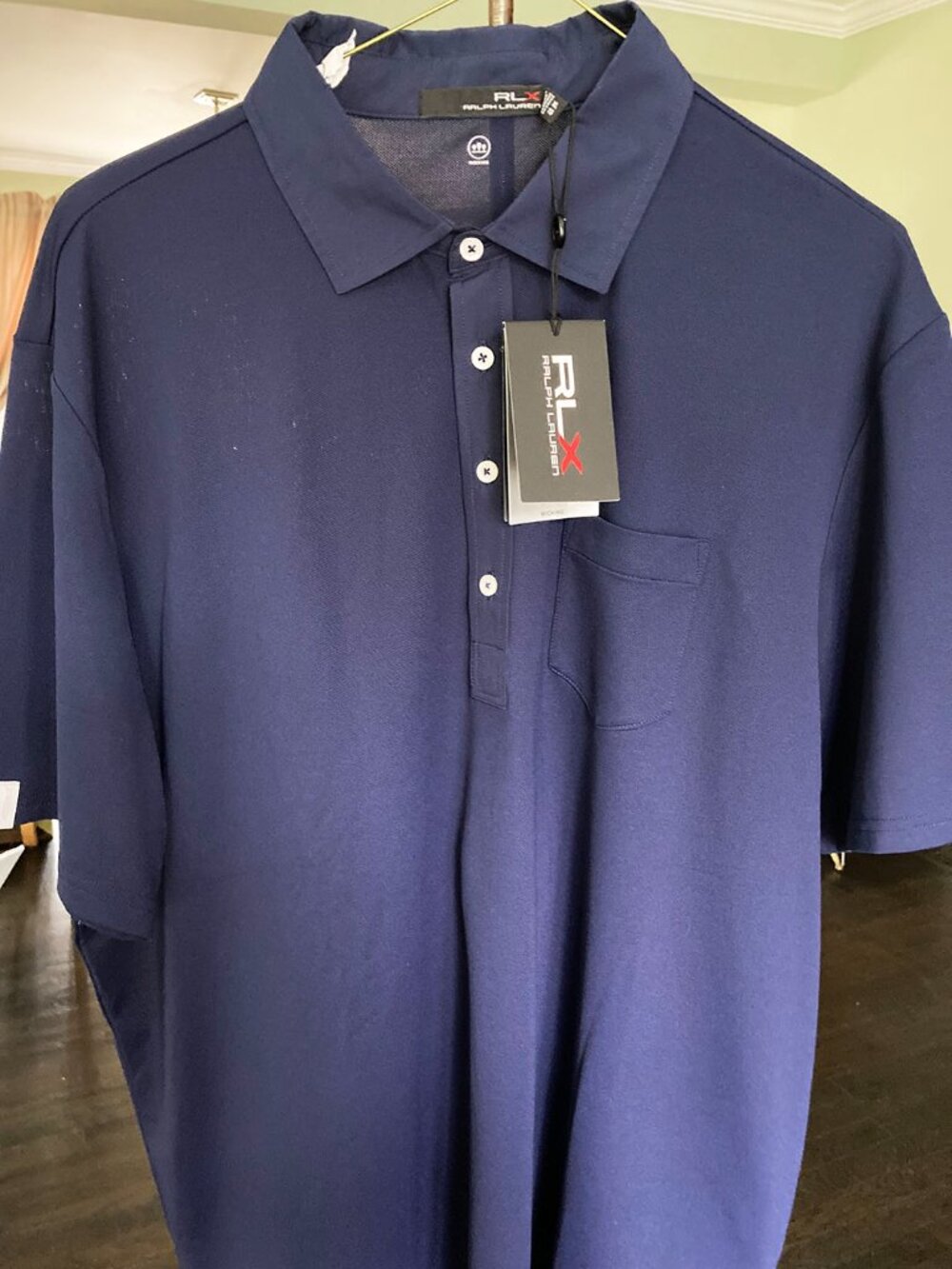 RLX Ralph Lauren French Navy Blue Short Sleeve Polo / Golf Shirt, Extra Large XL